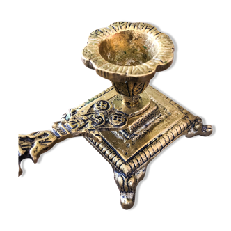 Golden bronze candlestick
