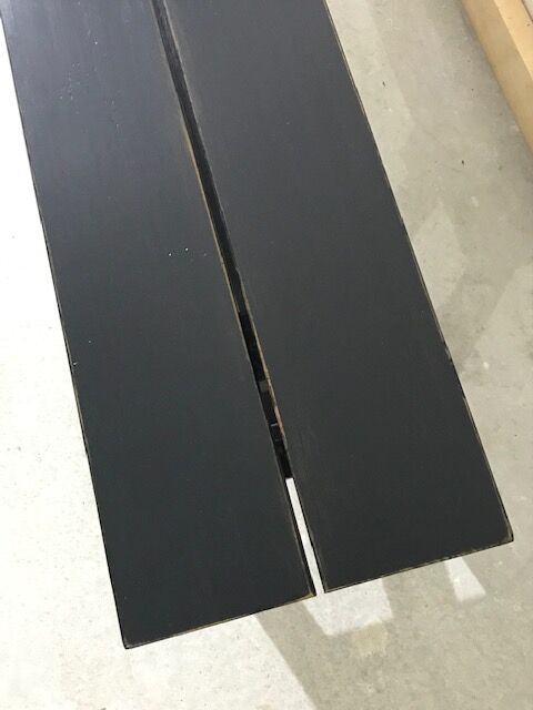 Black patinated bench