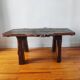 Vintage coffee table 50/60 brutalist oak and solid walnut