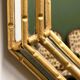 Vintage faux bamboo gilt mirror, 1980s.