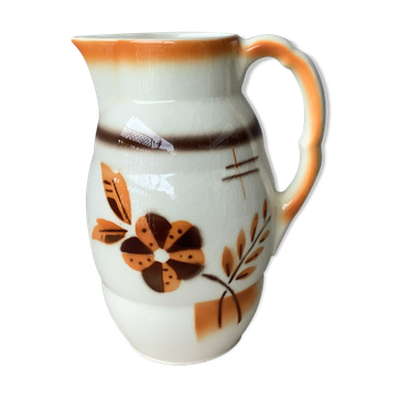 Digoin style art deco pitcher