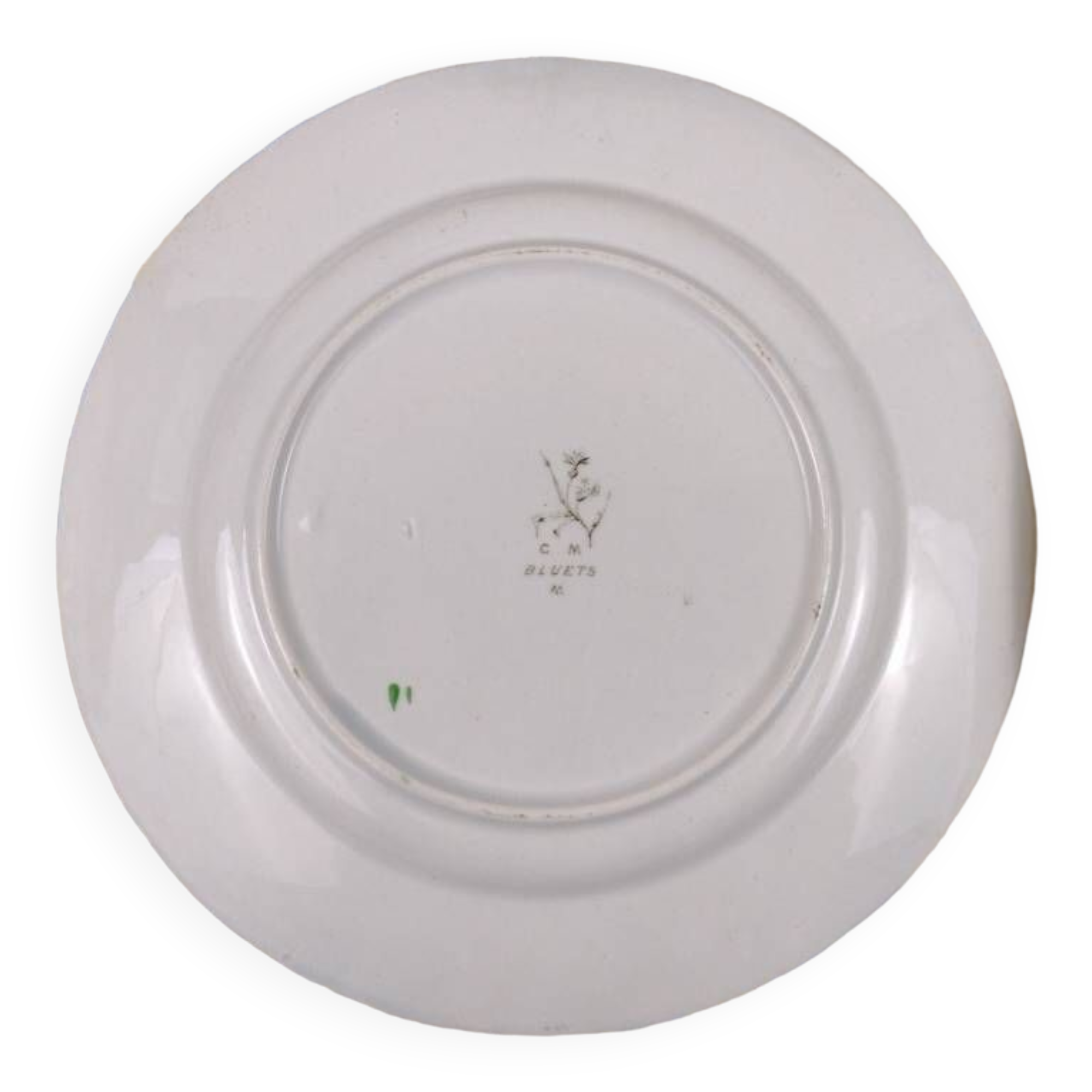 6 Creil and Montereau dessert plates “Blueberries” model