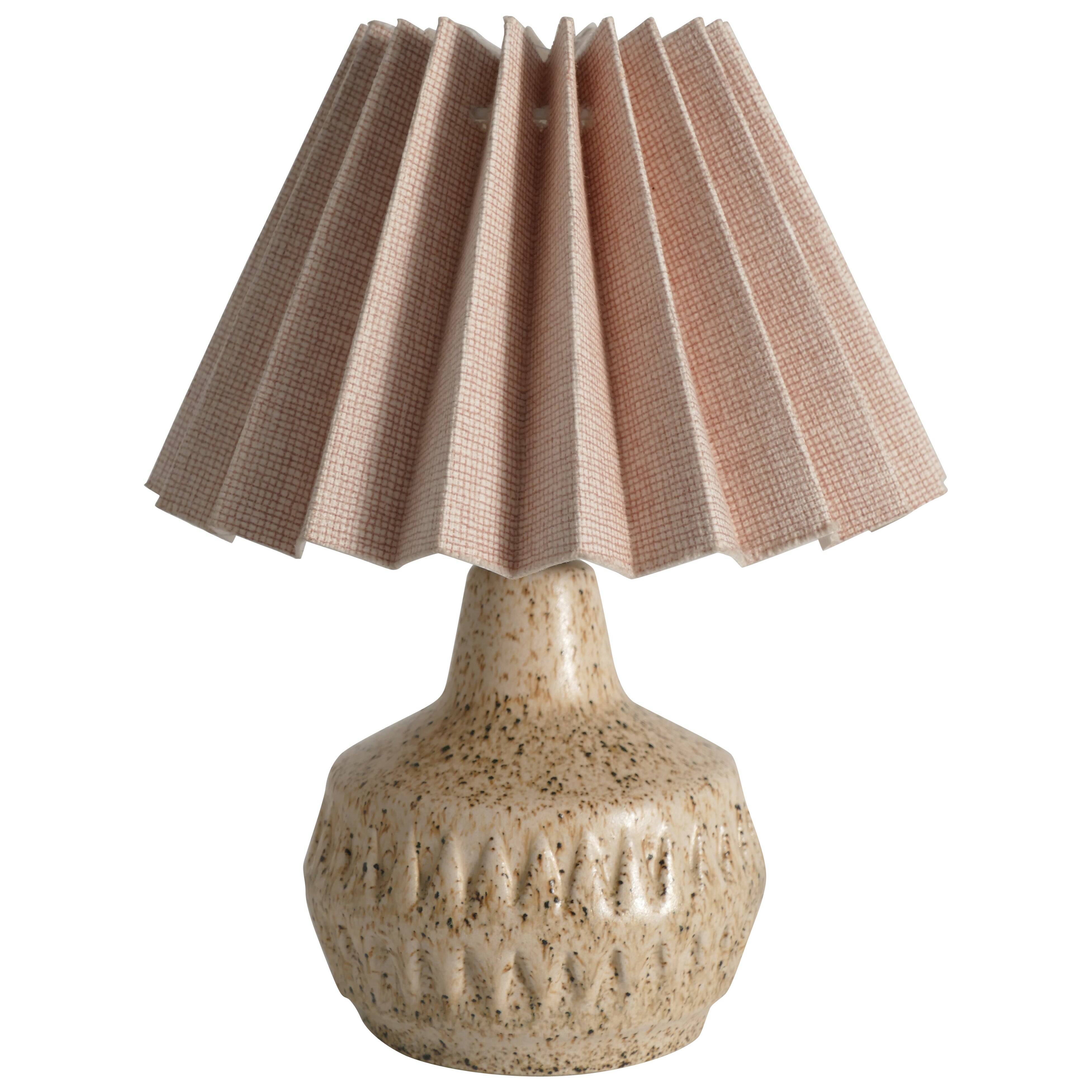 Mid-Century Modern Brown Speckled Stoneware Table Lamp by EGO, Sweden 1960s