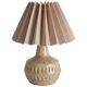 Mid-Century Modern Brown Speckled Stoneware Table Lamp by EGO, Sweden 1960s