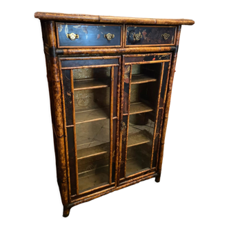 Vitrine en bambou fin XIXème Indochine Chine Japon