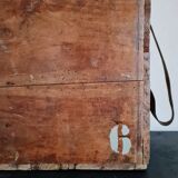 Compartmentalized old wooden chest