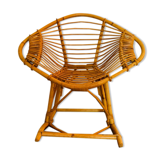 Rocking-chair enfant en rotin