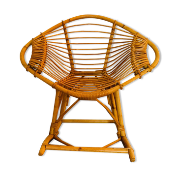 Children's rocking-chair in rattan
