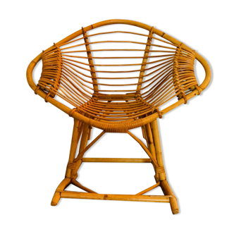 Children's rocking-chair in rattan