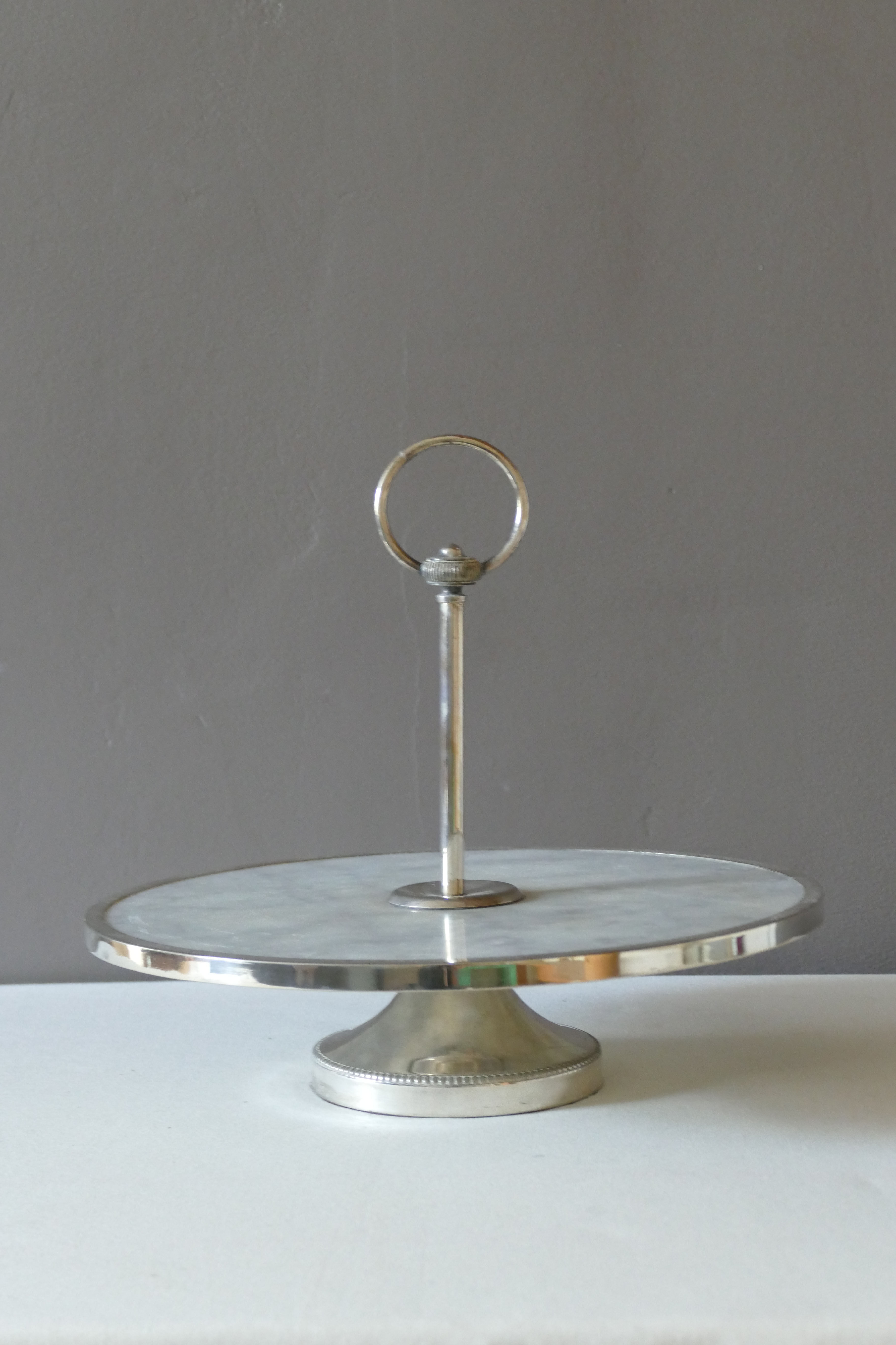 Marble and silver cheese platter