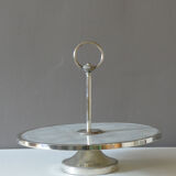 Marble and silver cheese platter