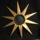 Mirror sun deforming 61 cm in gold metal with gold leaf said witch