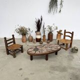 Vallauris oval ceramic coffee table