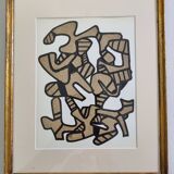 Screenprint after Jean Dubuffet framed under glass 25 cm by 30 cm