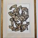 Screenprint after Jean Dubuffet framed under glass 25 cm by 30 cm