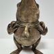 Patinated brass sculptural frog 60s