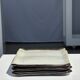 Trio of small rectangular serving dishes white and black Indonesian ceramic 21x16