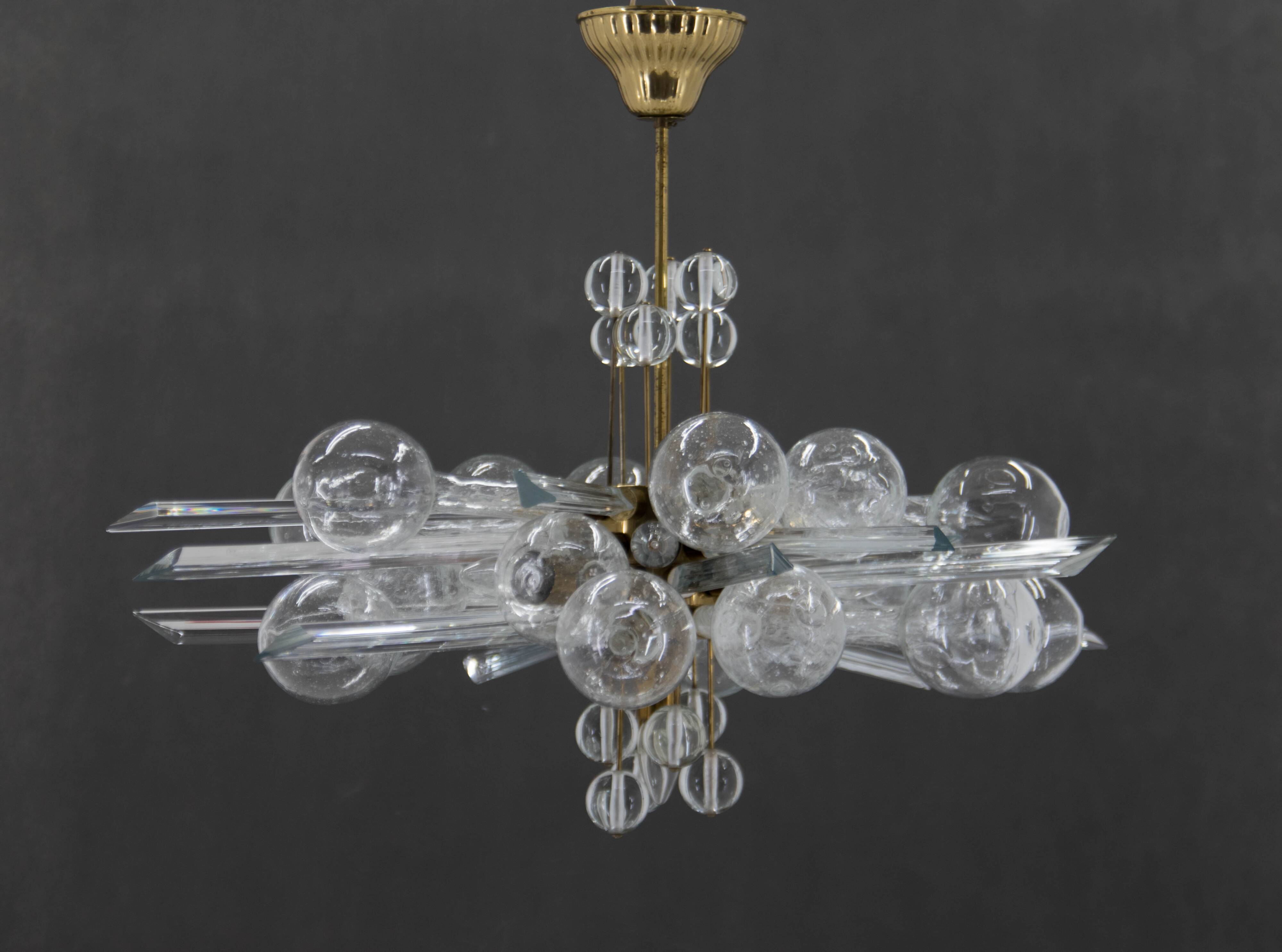 Extraordinary Art and Design Chandelier by Rene Roubicek, 1960s