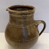 Glazed stoneware pitcher