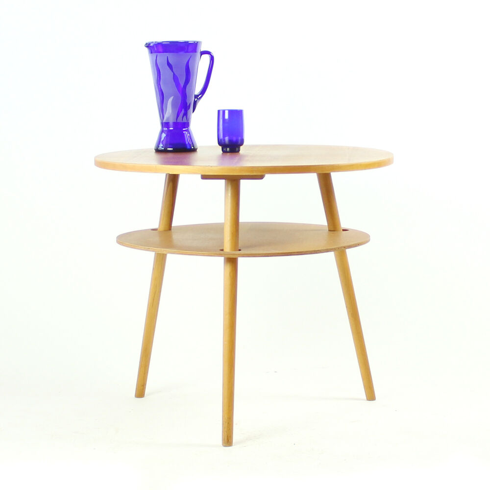 Table basse ronde Drovopodnik Holesov, circa 1960