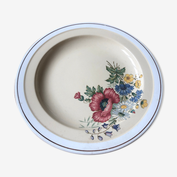 Compotier ancien villeroy et boch mettlach 1584 décor floral