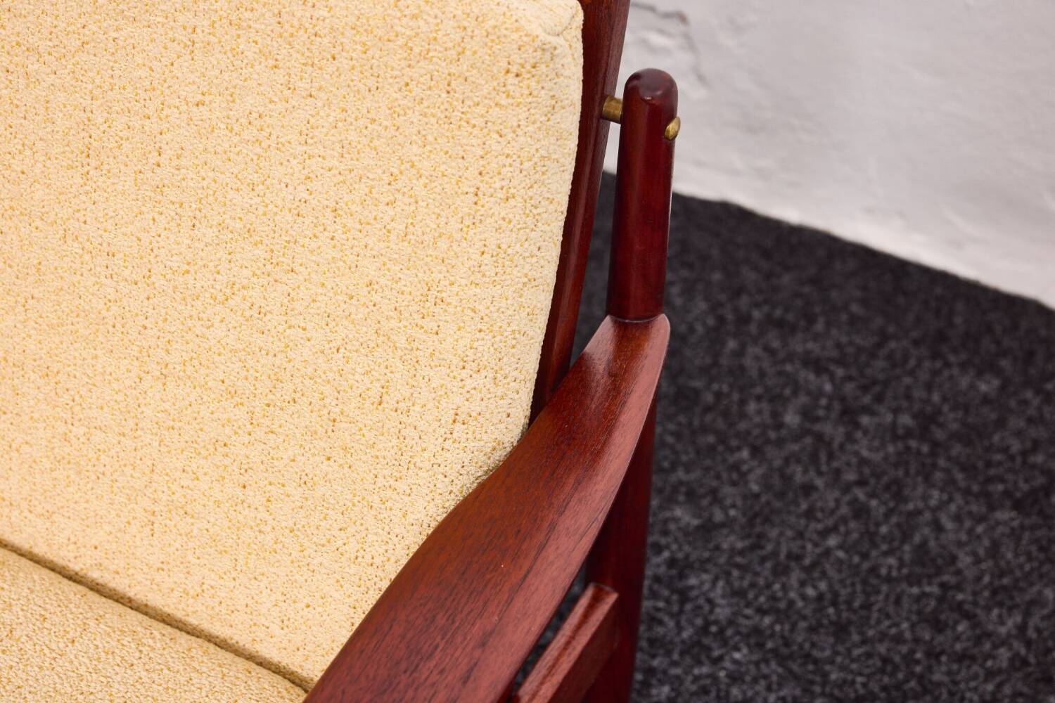 Arne Vodder, Canapé trois places vintage en teck, Glostrup années 1960, Danemark