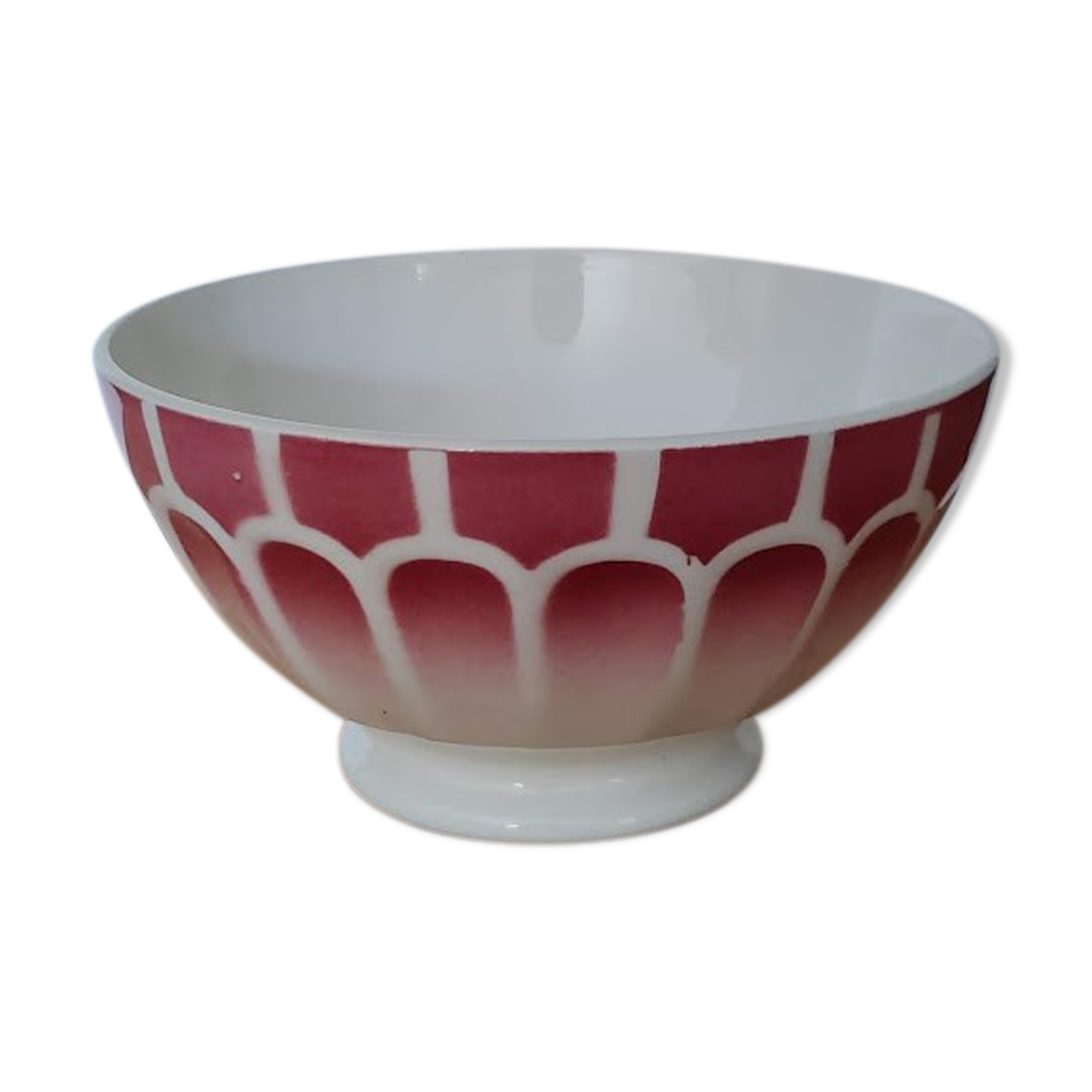 Pink faceted bowl