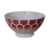 Pink faceted bowl