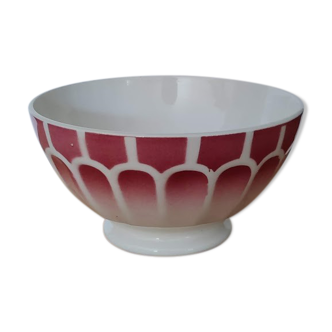 Pink faceted bowl