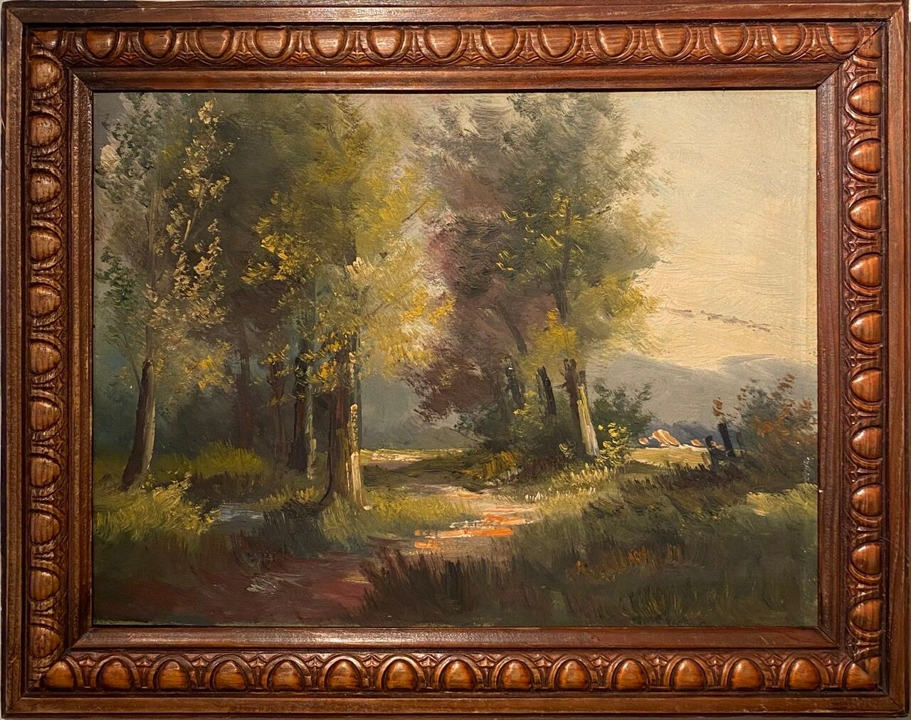 Painting, Landscape, Lyon School, mid-20th century