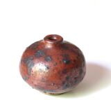 Vase boule en grès pyrité, années 70