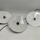 Set of 3 enameled sheet metal pendants