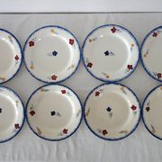 Set of 8 vintage dessert plates, Mary-Lou model, Digoin Sarreguemines