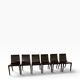 Set of 6 vintage curved wooden chairs