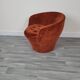 Orange velvet armchair