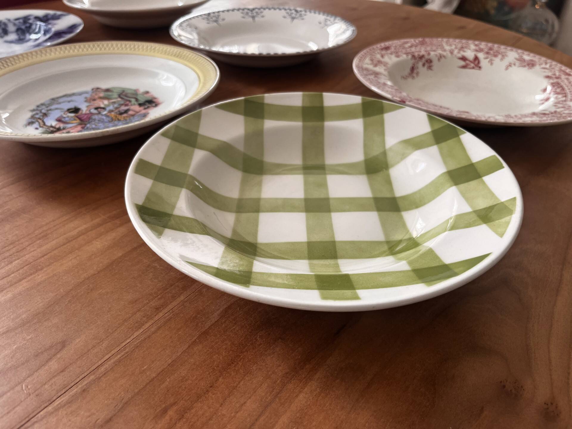 Mismatched antique plates