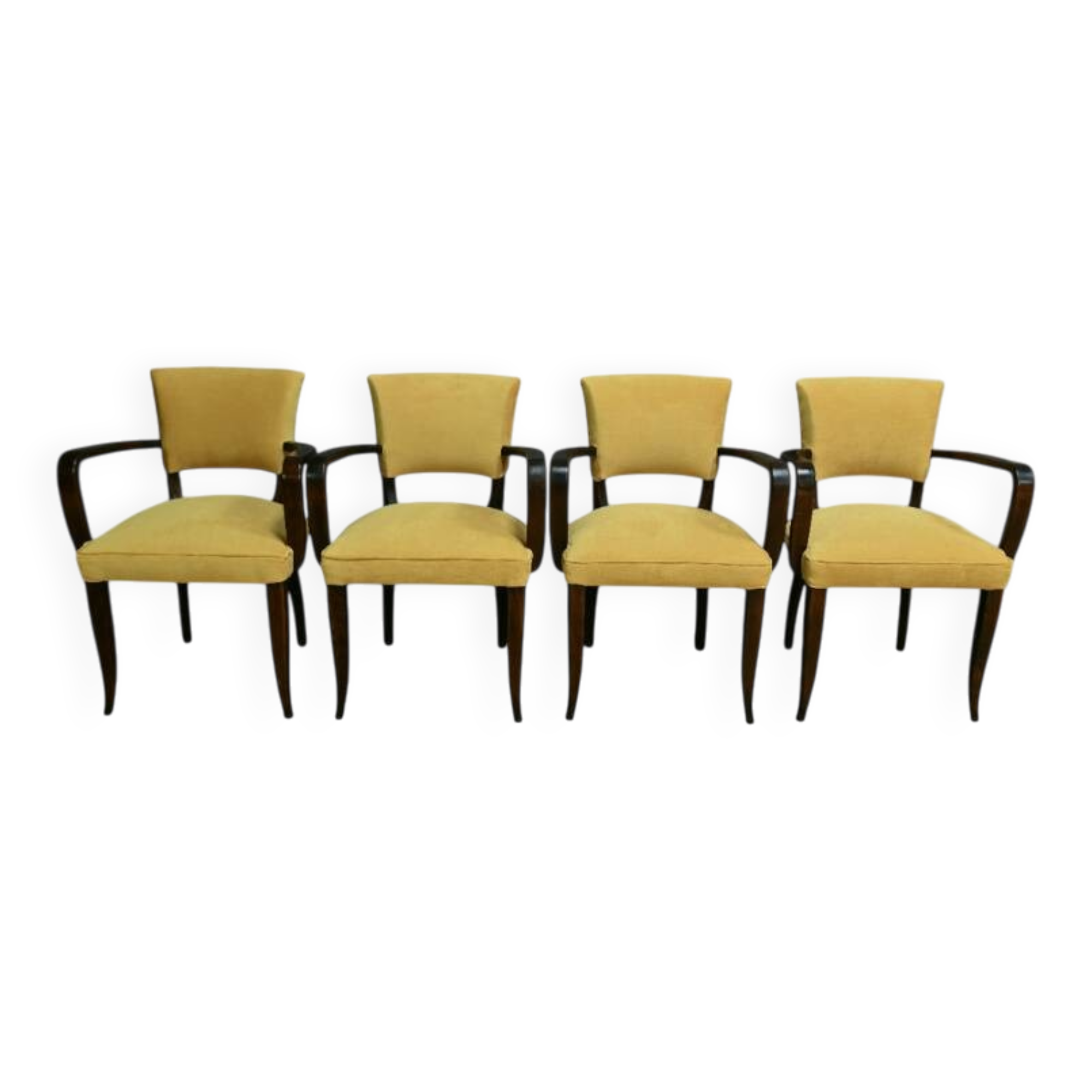 Set of 4 Bridge Armchairs, Art Deco – 1940