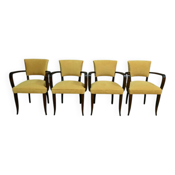 Suite de 4 Fauteuils Bridge, Art Déco – 1940