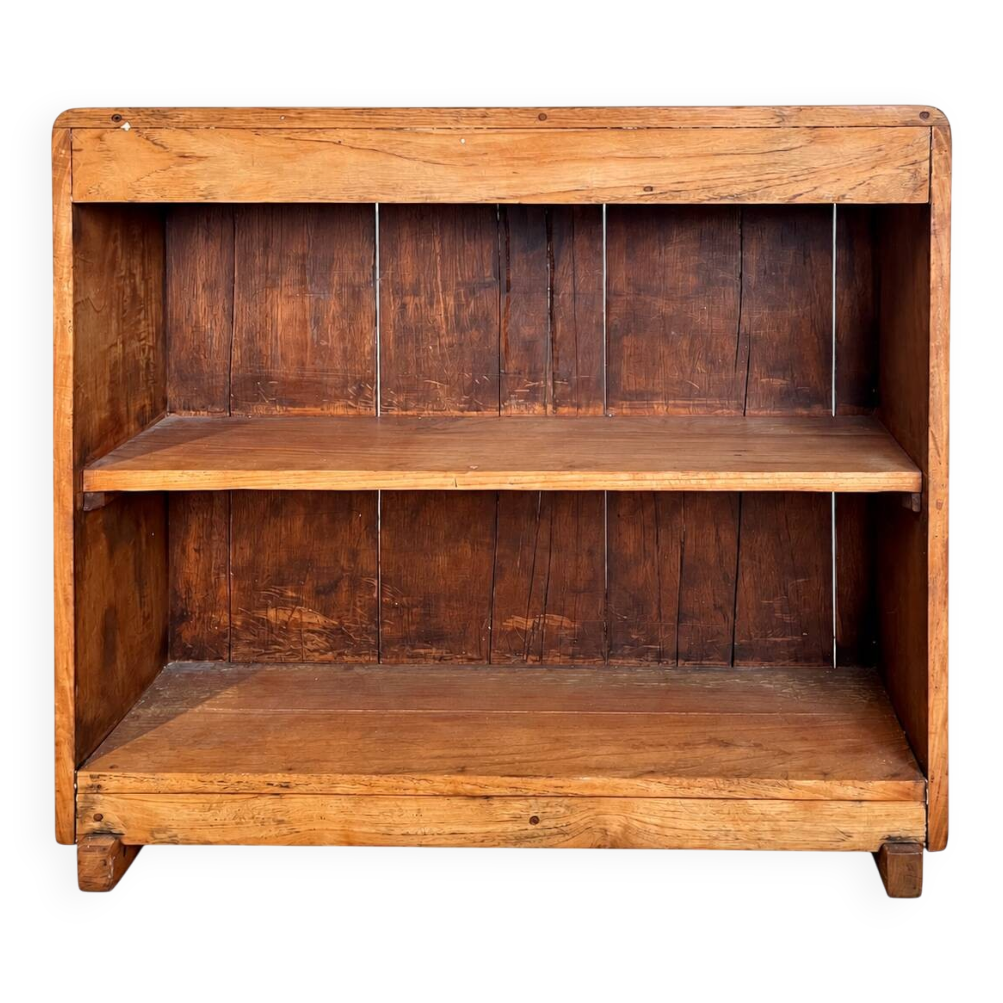 Petite bibliothèque en bois vintage / Étagère ouverte