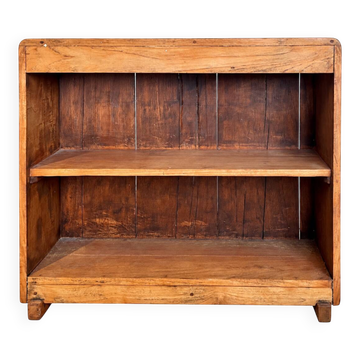Petite bibliothèque en bois vintage / Étagère ouverte