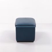 De Sede DS 50 Relax armchair with Hocker leather Petrol colour, 1980 Switzerland