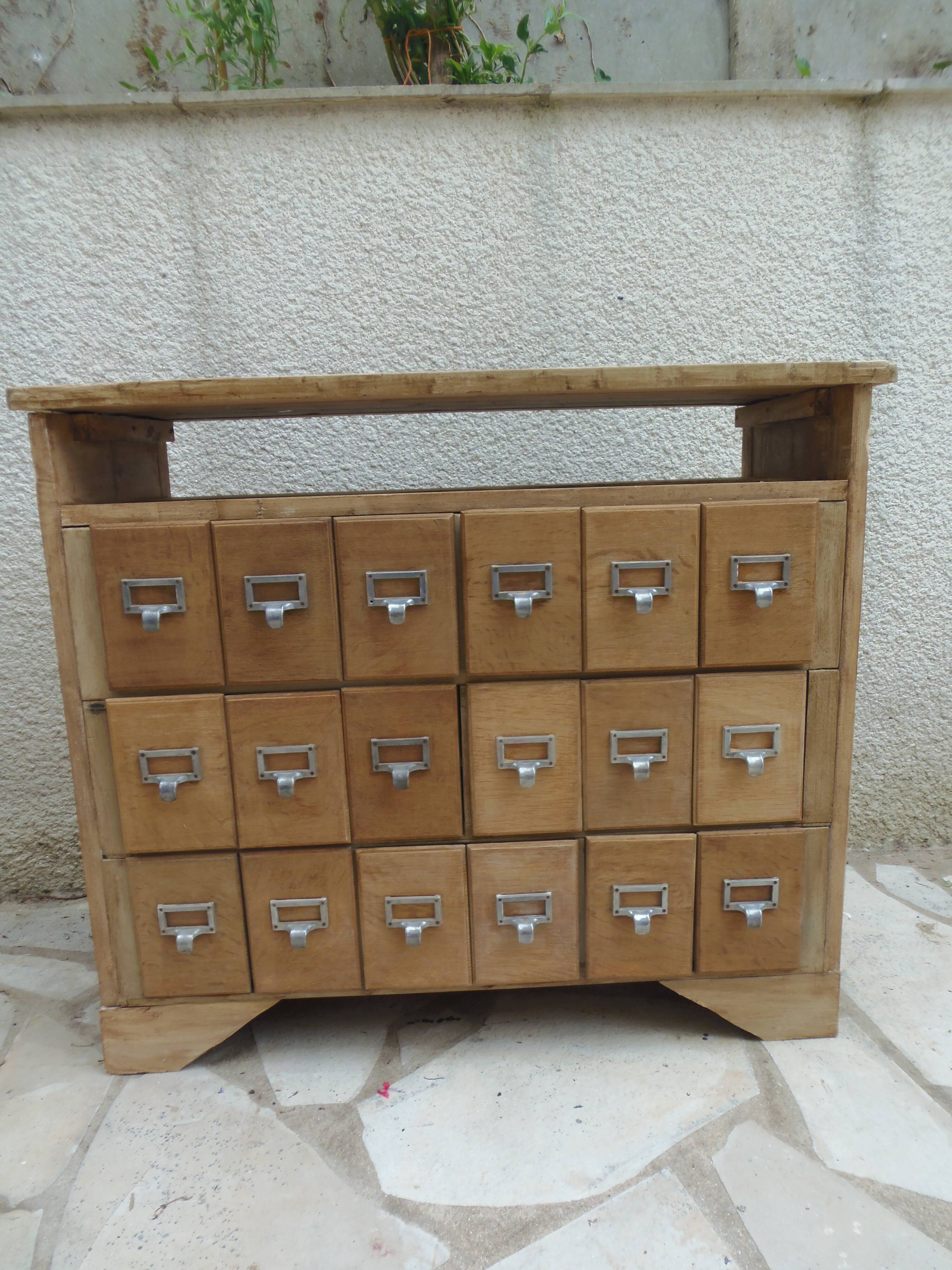 Vintage craft furniture in raw wood.