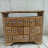 Vintage craft furniture in raw wood.