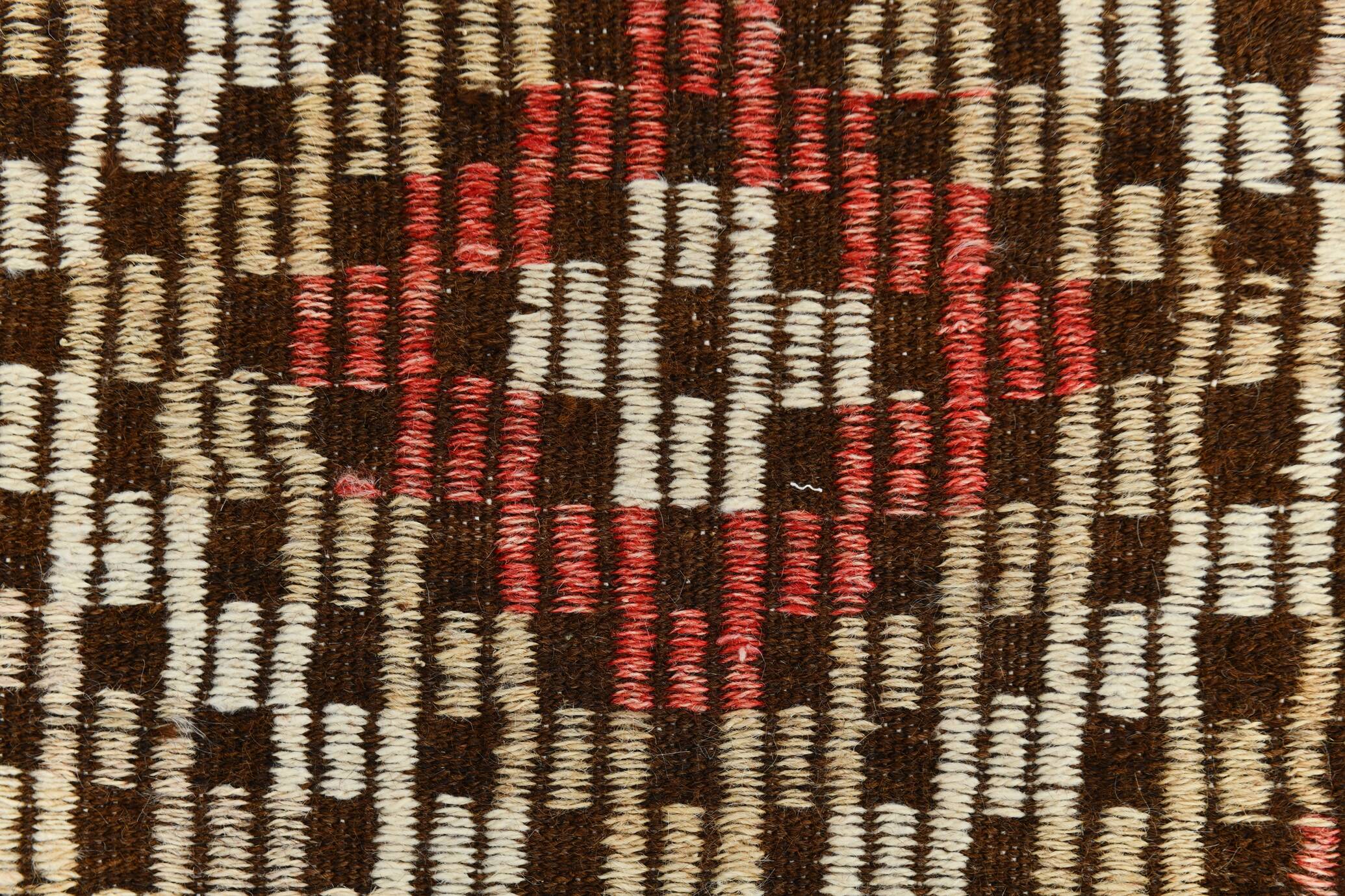 Green & Red Details Vintage Kilim Rug, Oushak Area Rug, 233x300Cm