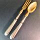Art Deco Horn & Silver Plated Salad Set – Retro Elegance on the Menu