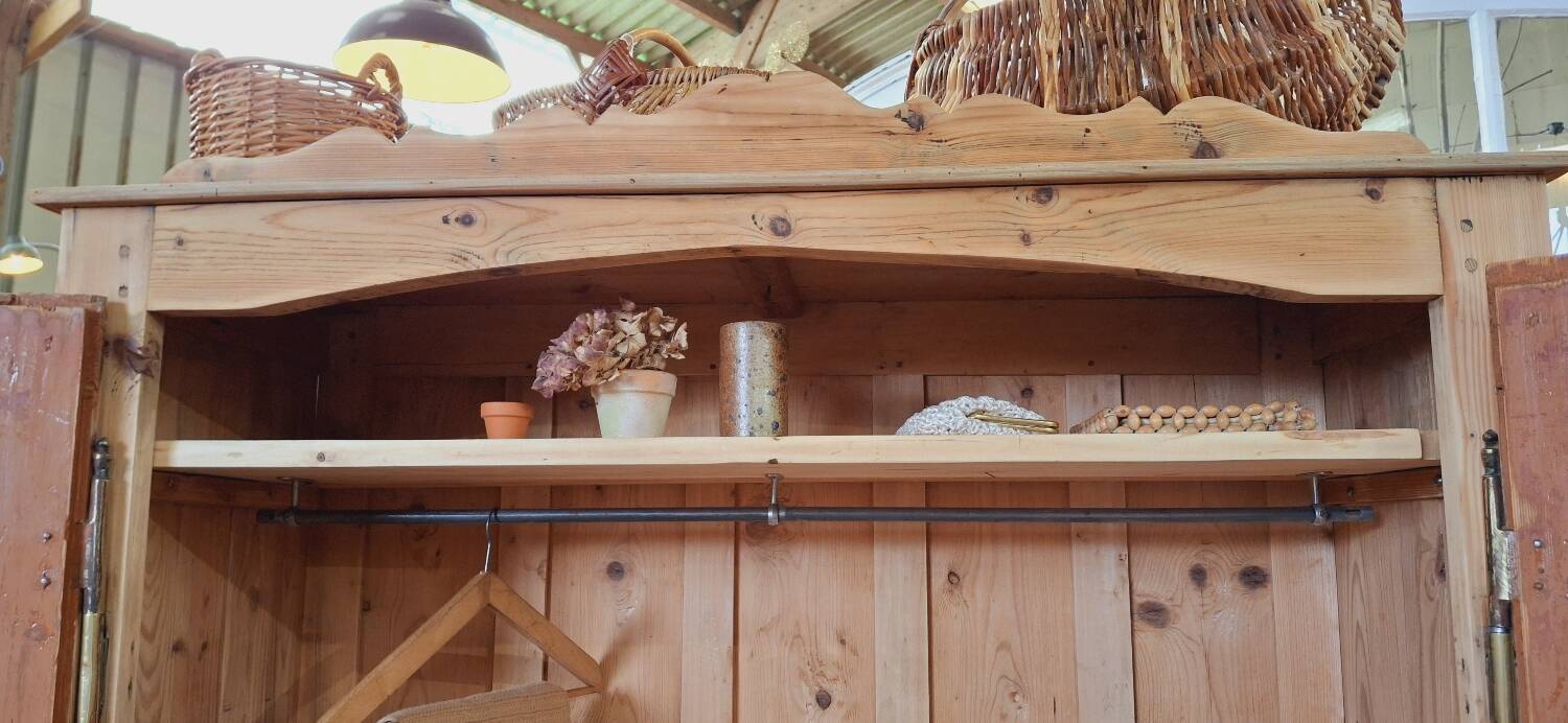 Antique fir wardrobe