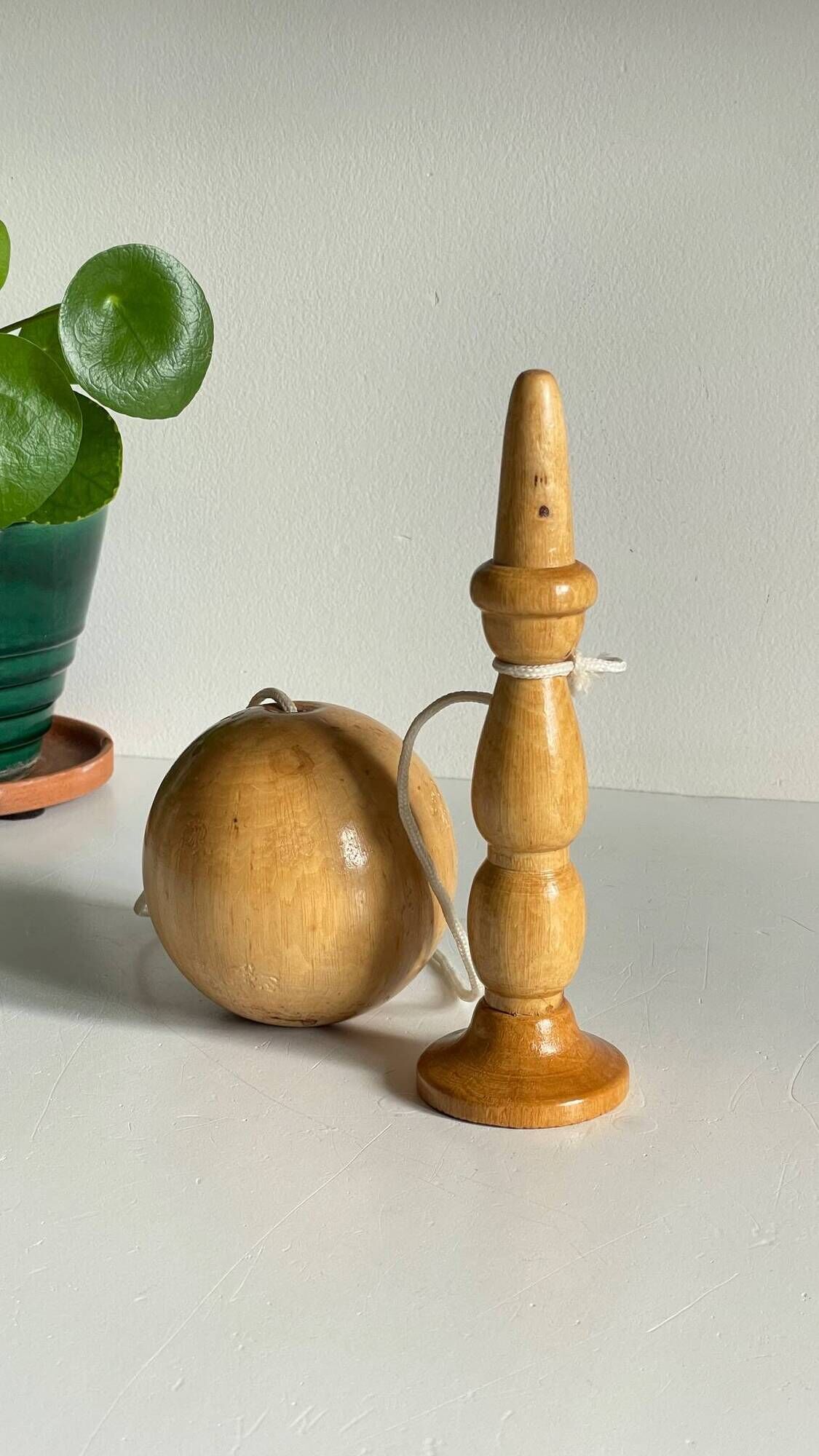 Vintage Solid Wood Cup and Ball Game