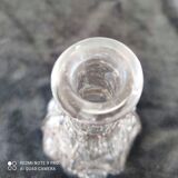 Bouteille commémorative en verre soufflé moulé avec ces personnages en reliefs avant 1900
