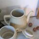 Enamelled ceramic teapot