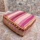 Handmade Berber Kilim pouf, floor cushion.